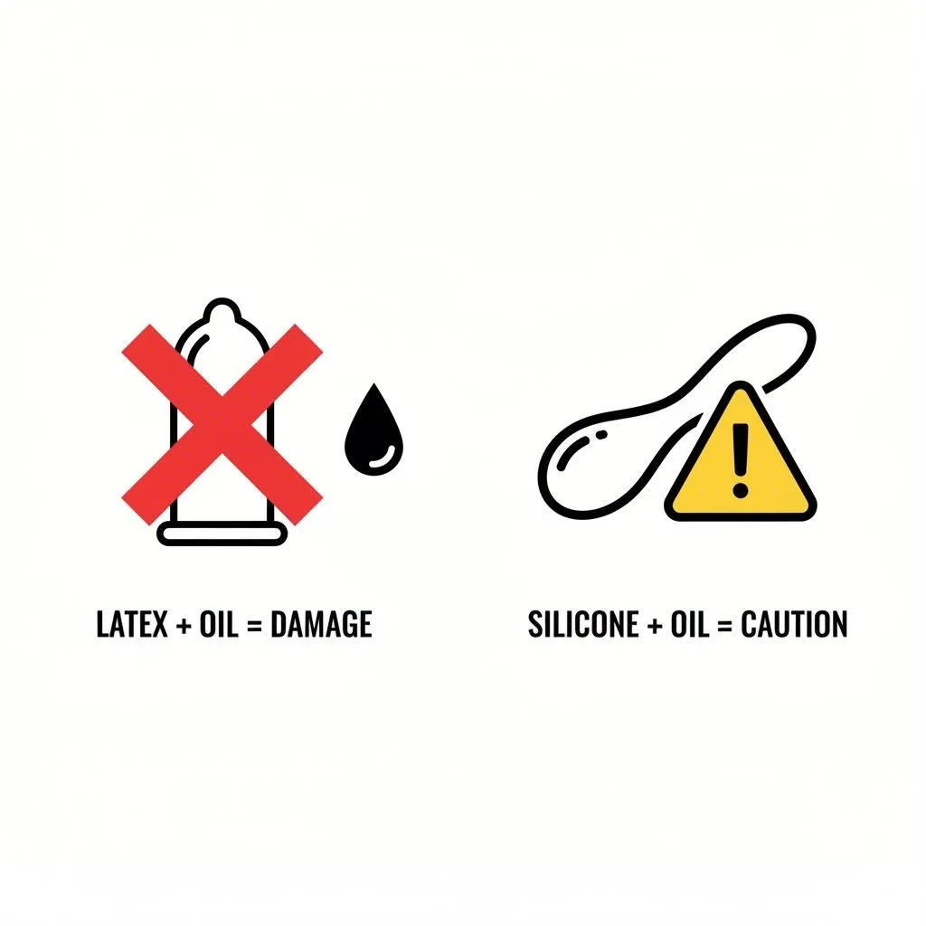 condom compatibility oil-based lube
