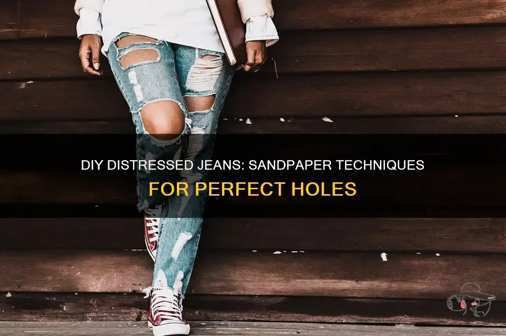 distressed denim technique