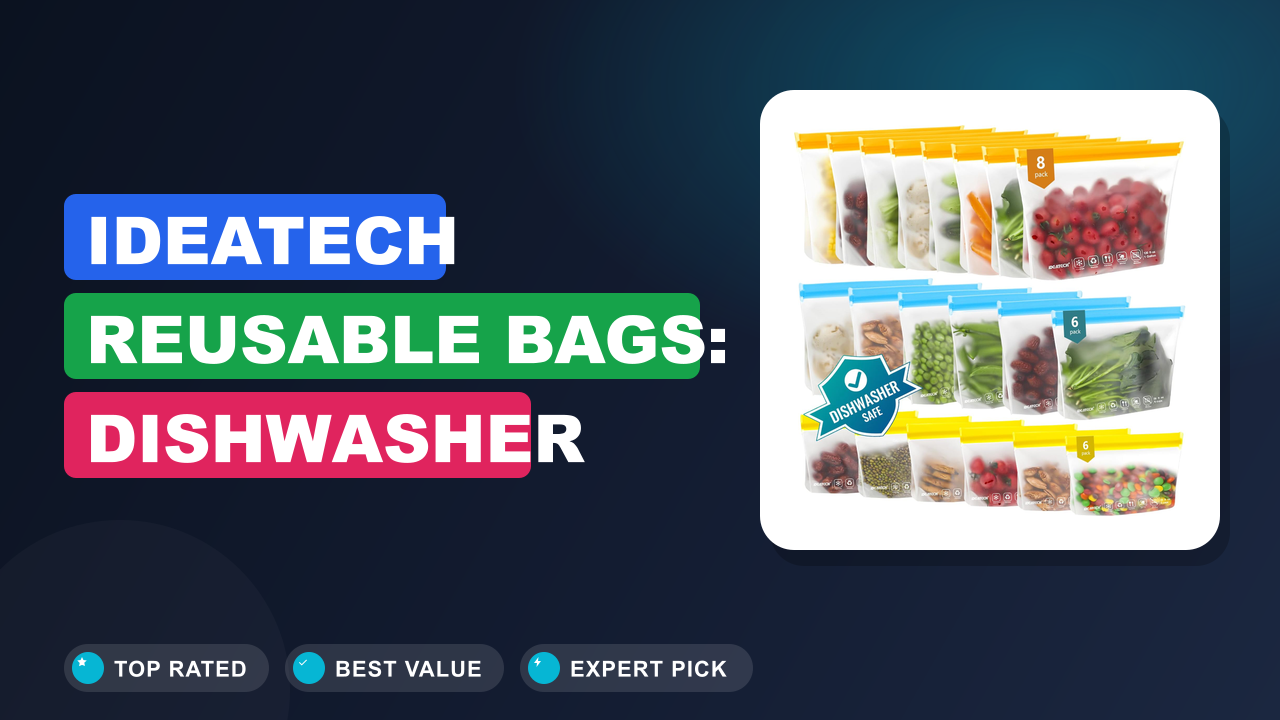 IDEATECH Reusable Bags: Dishwasher Safe & Durable
