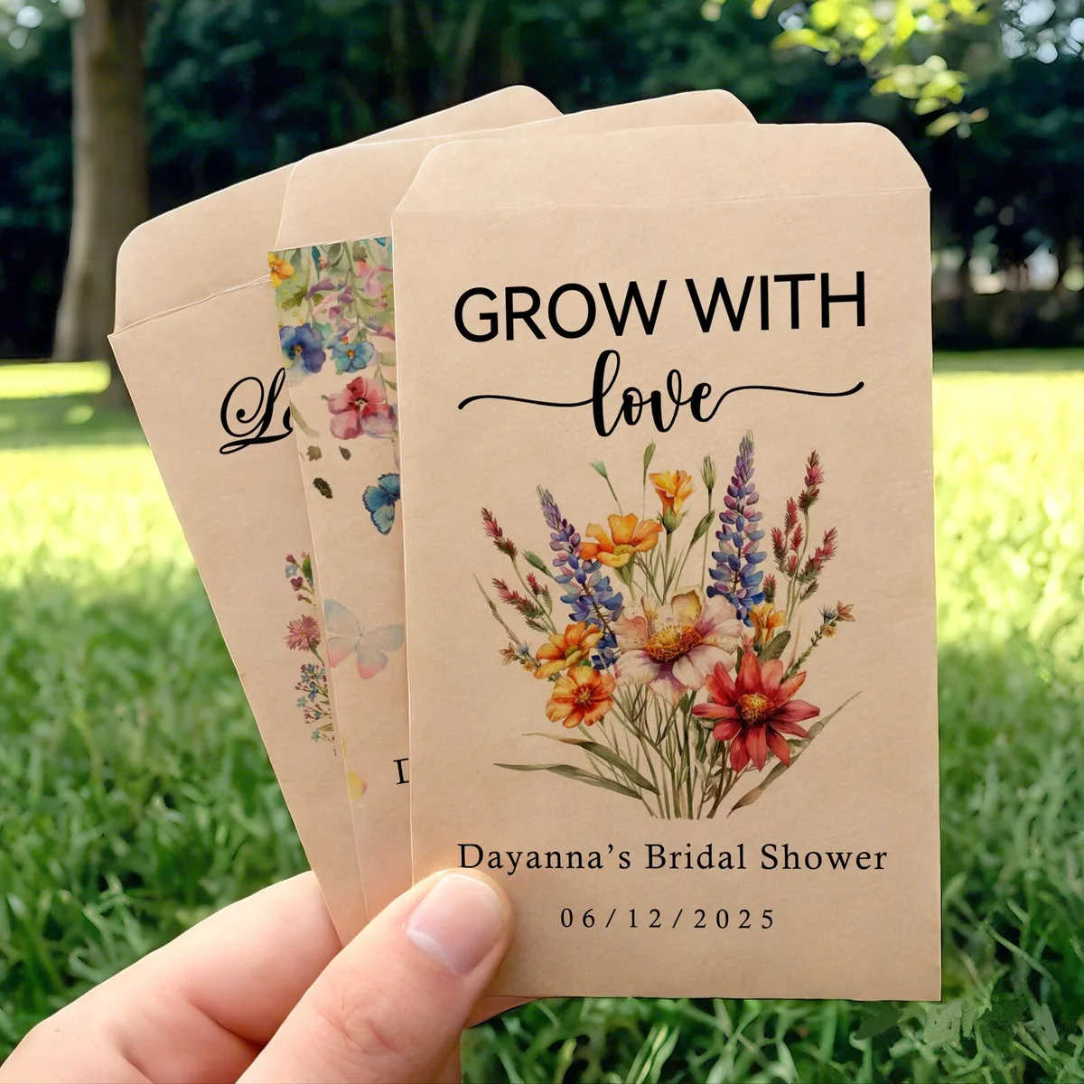 seed packet party favors