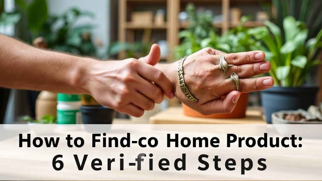 Hands-on instructional scene of how to find eco home product